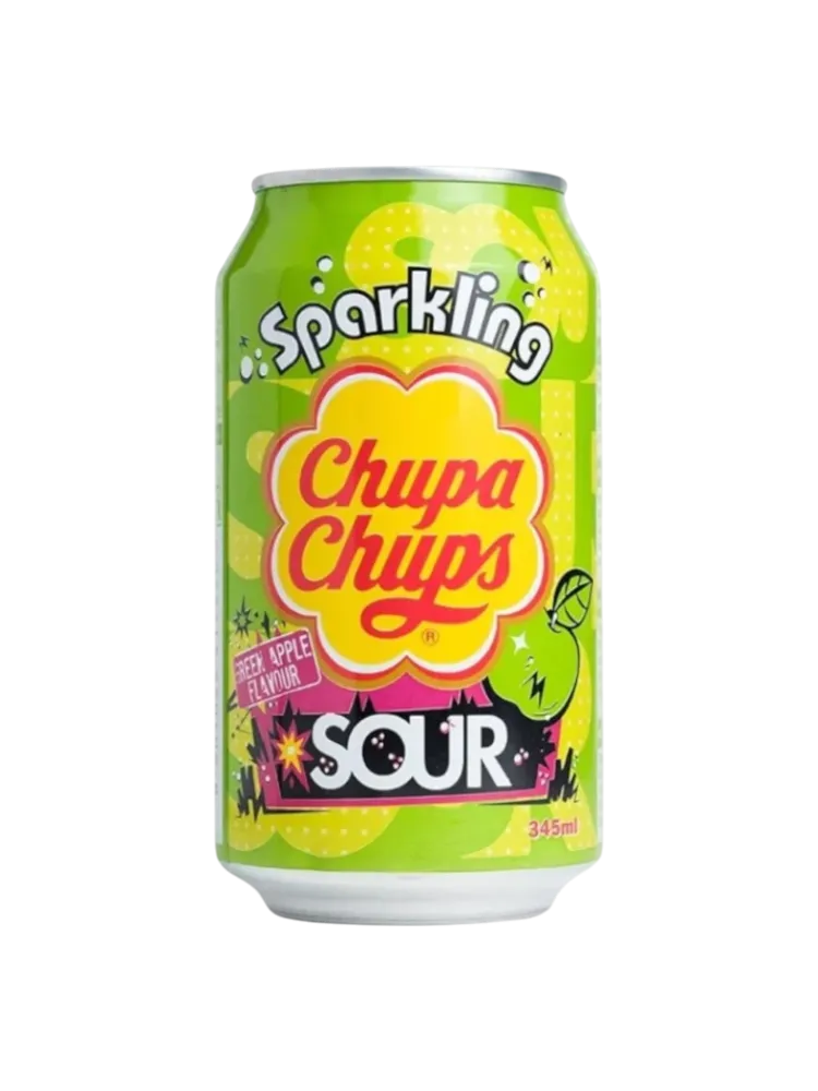 Сhupa Chups Sparkling Газирован напит со вкус Кисл ябл 345мл